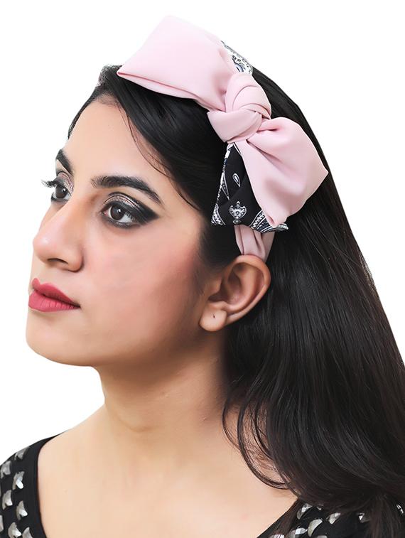 vembley pink solid stylish and classic hairband for women - 17425634 - Zoom Image - 4