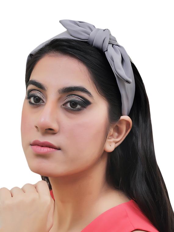 vembley grey solid stylish and classic hairband for women - 17425637 - Zoom Image - 4