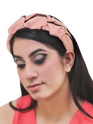 vembley peach solid stylish and classic hairband for women - 17425638 - Standard Image - 4