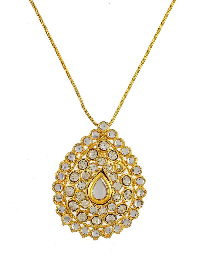gold brass chain necklace - 17425672 - Zoom Image - 3