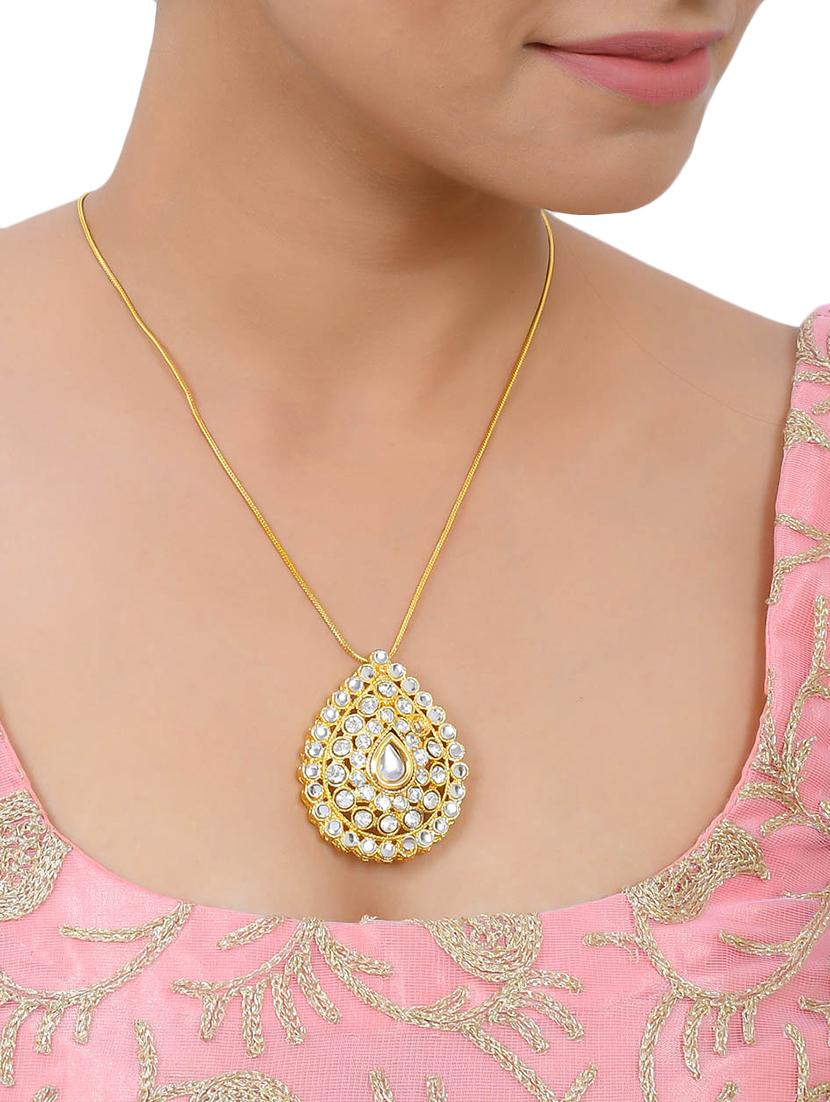 gold brass chain necklace - 17425672 - Zoom Image - 4