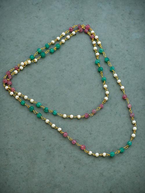 multi colored brass chain necklace - 17425690 - Standard Image - 1