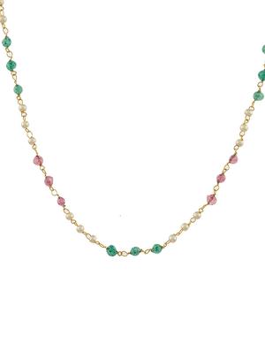 multi colored brass chain necklace - 17425690 - Standard Image - 3