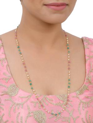 multi colored brass chain necklace - 17425690 - Standard Image - 4