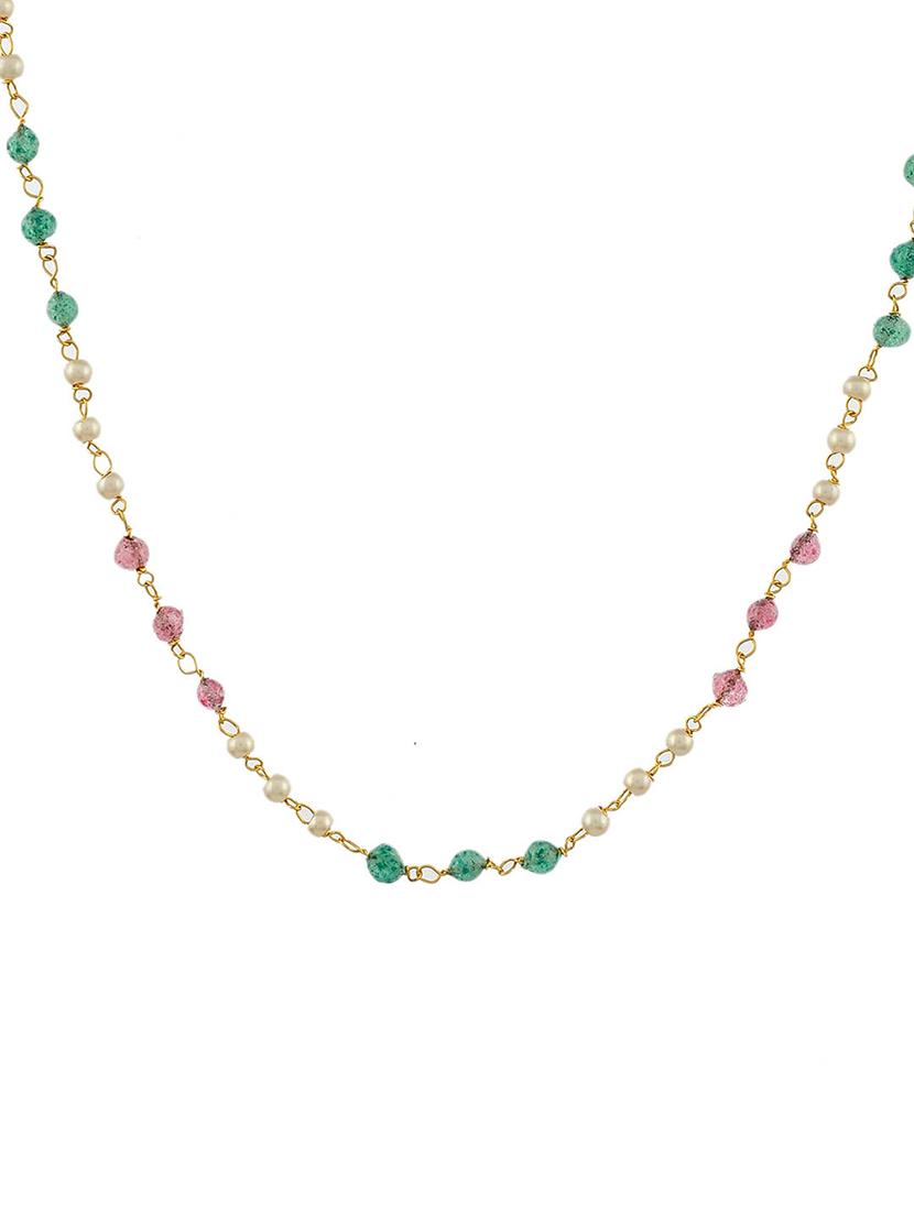 multi colored brass chain necklace - 17425690 - Zoom Image - 3