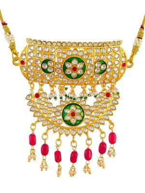 gold brass choker necklace - 17425707 - Standard Image - 3
