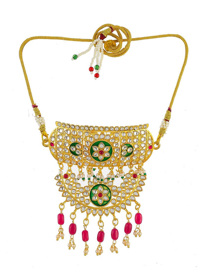 gold brass choker necklace - 17425707 - Zoom Image - 2