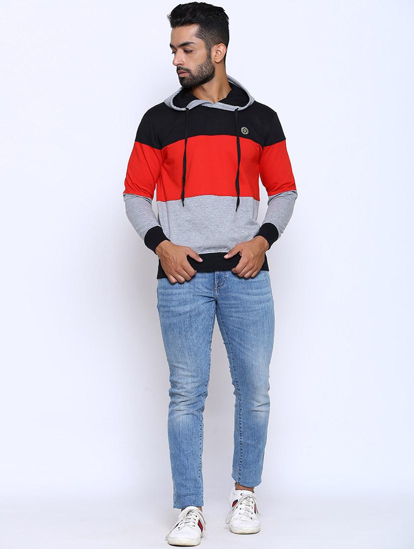 multi color block cut & sew sweatshirt - 17425769 - Zoom Image - 4