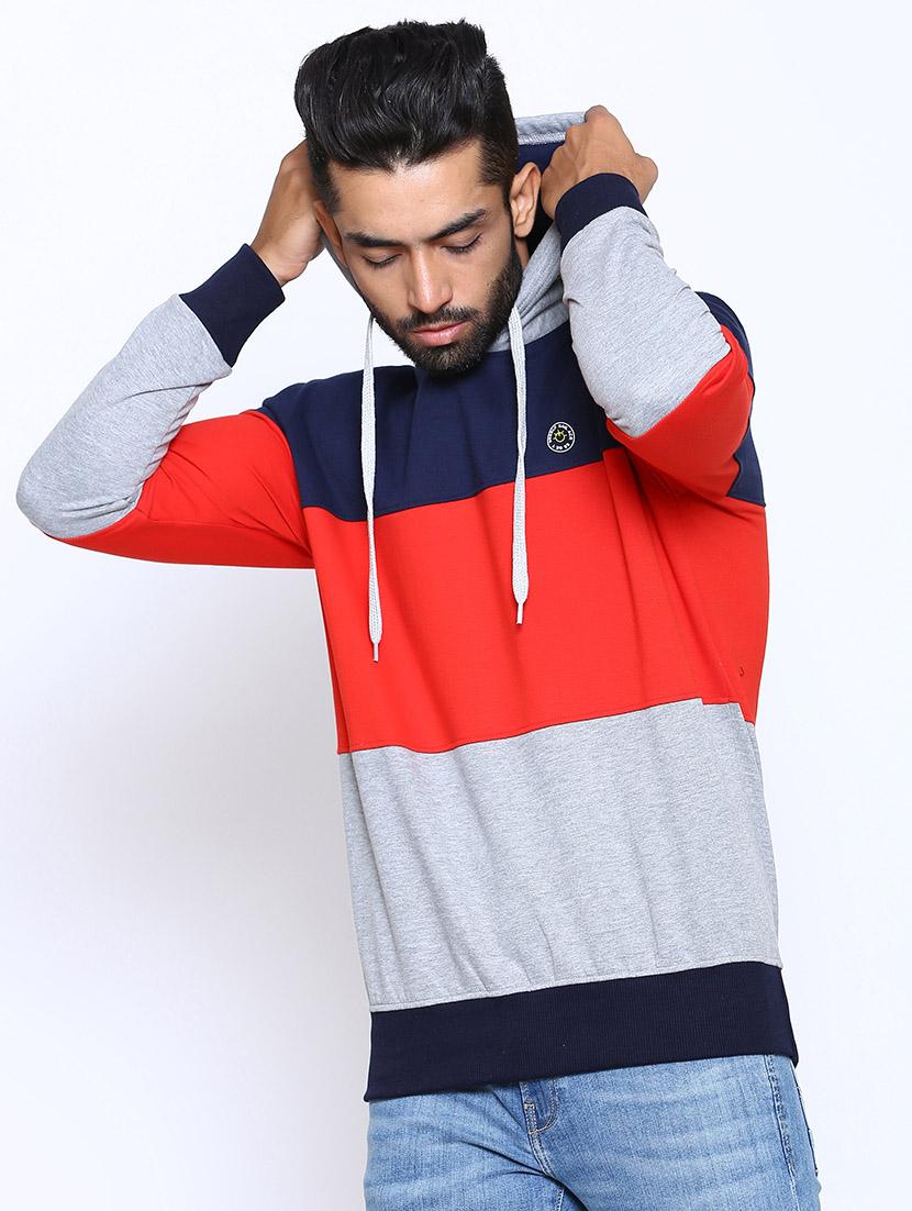 multi color block cut & sew sweatshirt - 17425770 - Zoom Image - 1