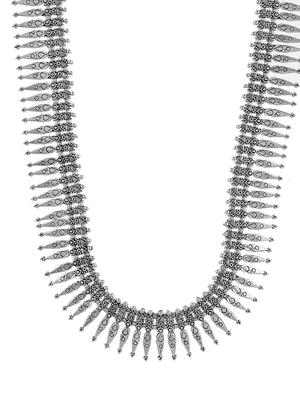 silver brass statement necklace - 17425783 - Standard Image - 3