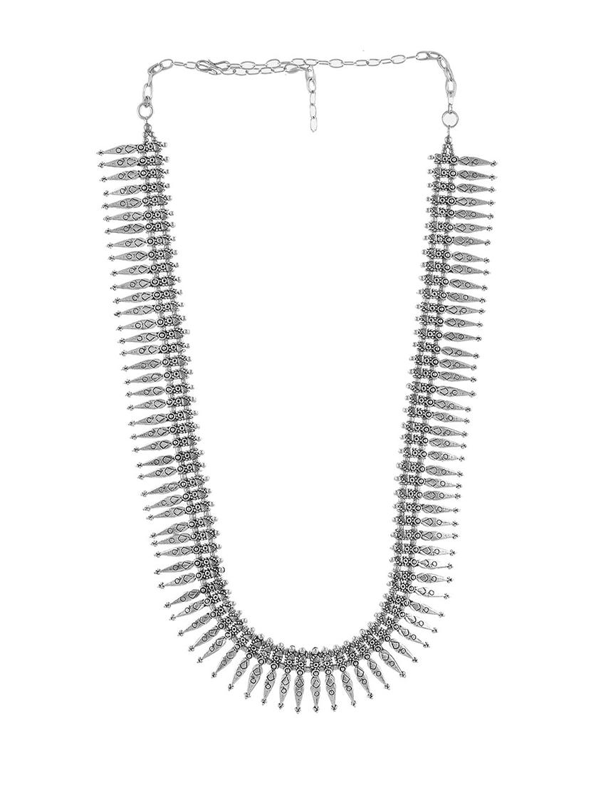 silver brass statement necklace - 17425783 - Zoom Image - 2