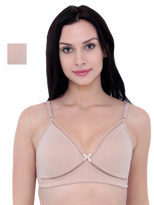 beige cotton bra - 17425861 - Standard Image - 1