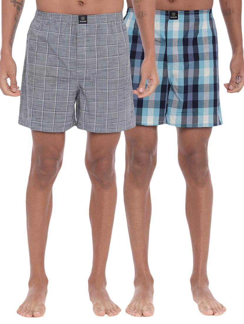 set of 2 multi colored checkered boxer - 17425908 - Zoom Image - 1