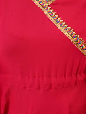 bell sleeves angrakha kurta - 17425913 - Standard Image - 4