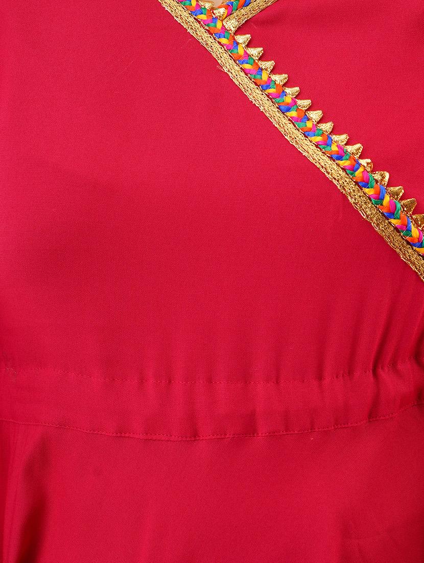 bell sleeves angrakha kurta - 17425913 - Zoom Image - 4