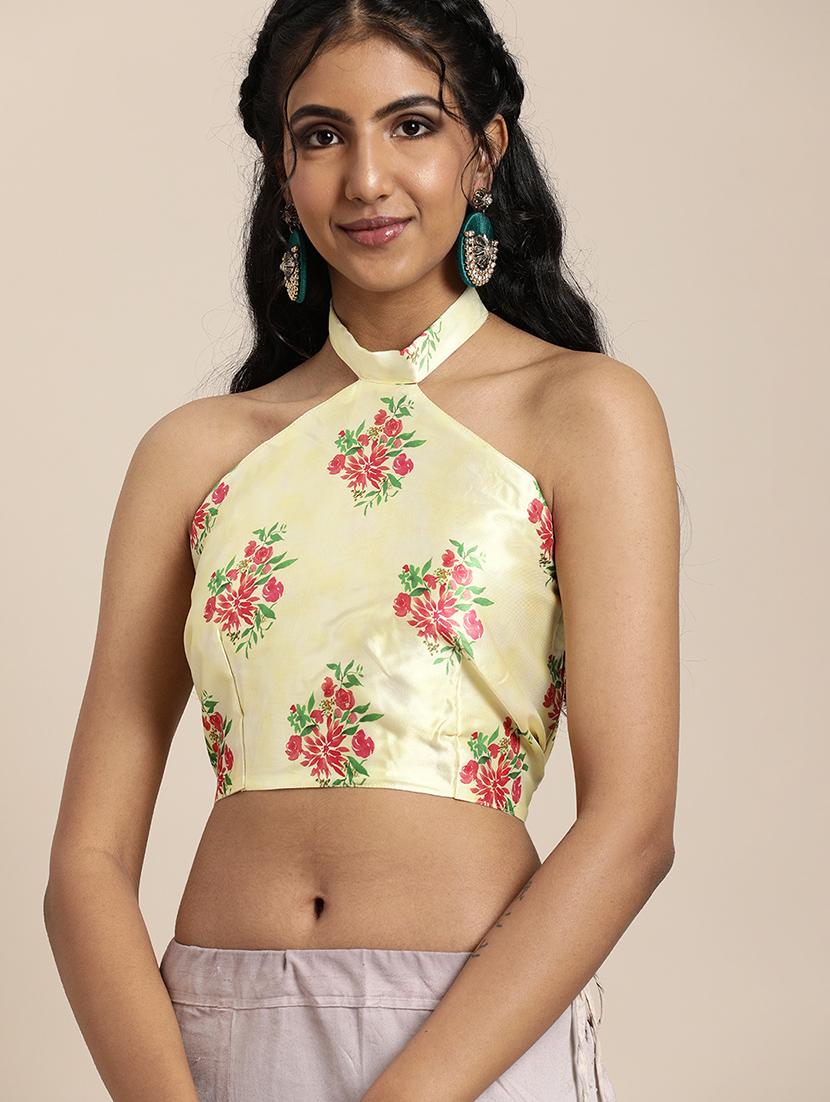 solid embroidered saree with blouse - 17425966 - Zoom Image - 3