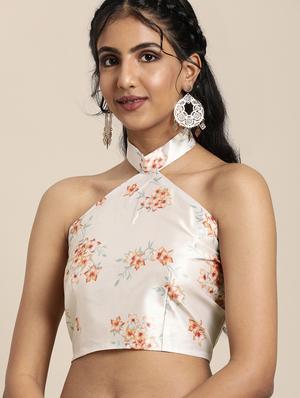 solid embroidered saree with blouse - 17425968 - Standard Image - 3