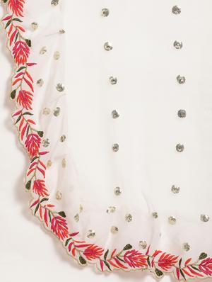 ruffle embroidered saree with blouse - 17425974 - Standard Image - 5