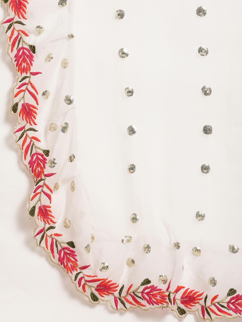 ruffle embroidered saree with blouse - 17425974 - Zoom Image - 5
