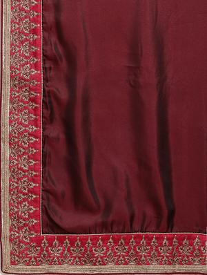 half & half embroidered saree with blouse - 17425982 - Standard Image - 5