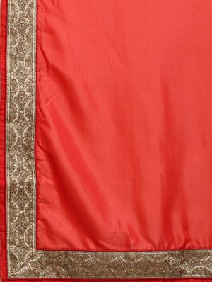 half & half embroidered saree with blouse - 17425986 - Standard Image - 4