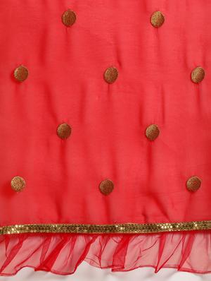 ruffle embroidered saree with blouse - 17425990 - Standard Image - 4