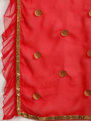 ruffle embroidered saree with blouse - 17425990 - Standard Image - 5