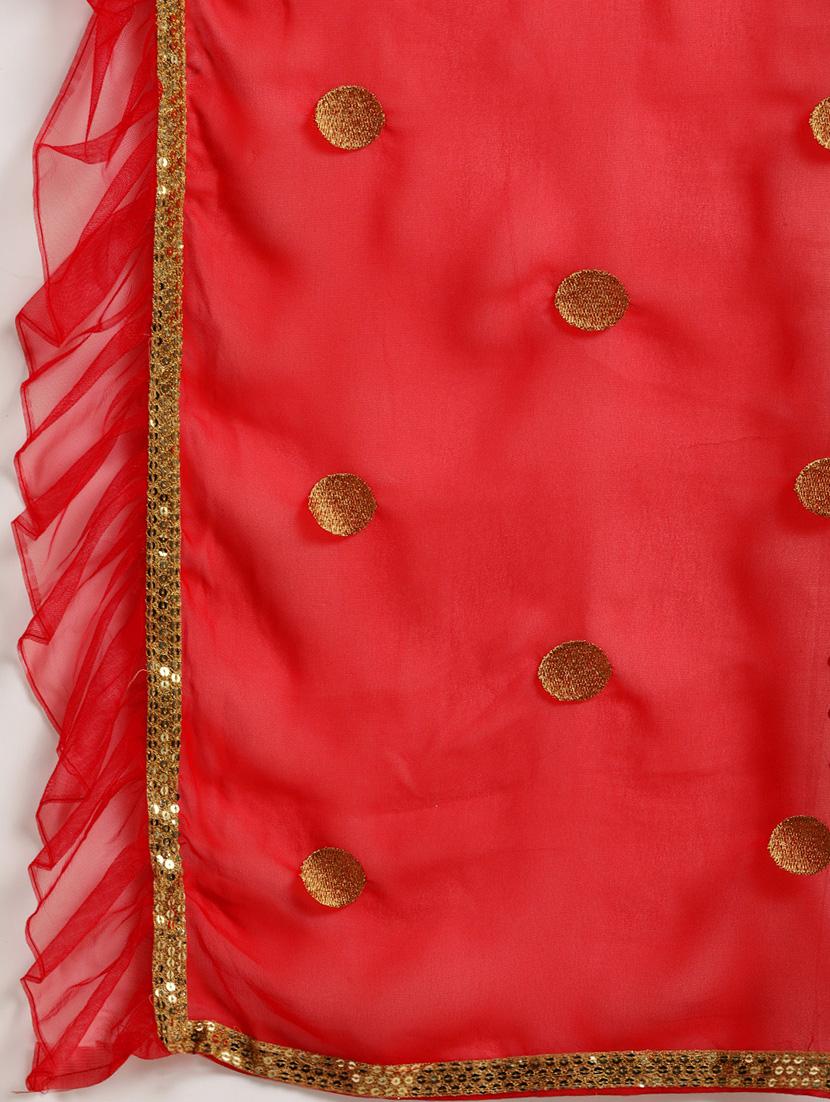 ruffle embroidered saree with blouse - 17425990 - Zoom Image - 5