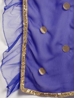 ruffle embroidered saree with blouse - 17425993 - Standard Image - 3