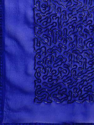 solid embellished saree with blouse - 17426010 - Standard Image - 4