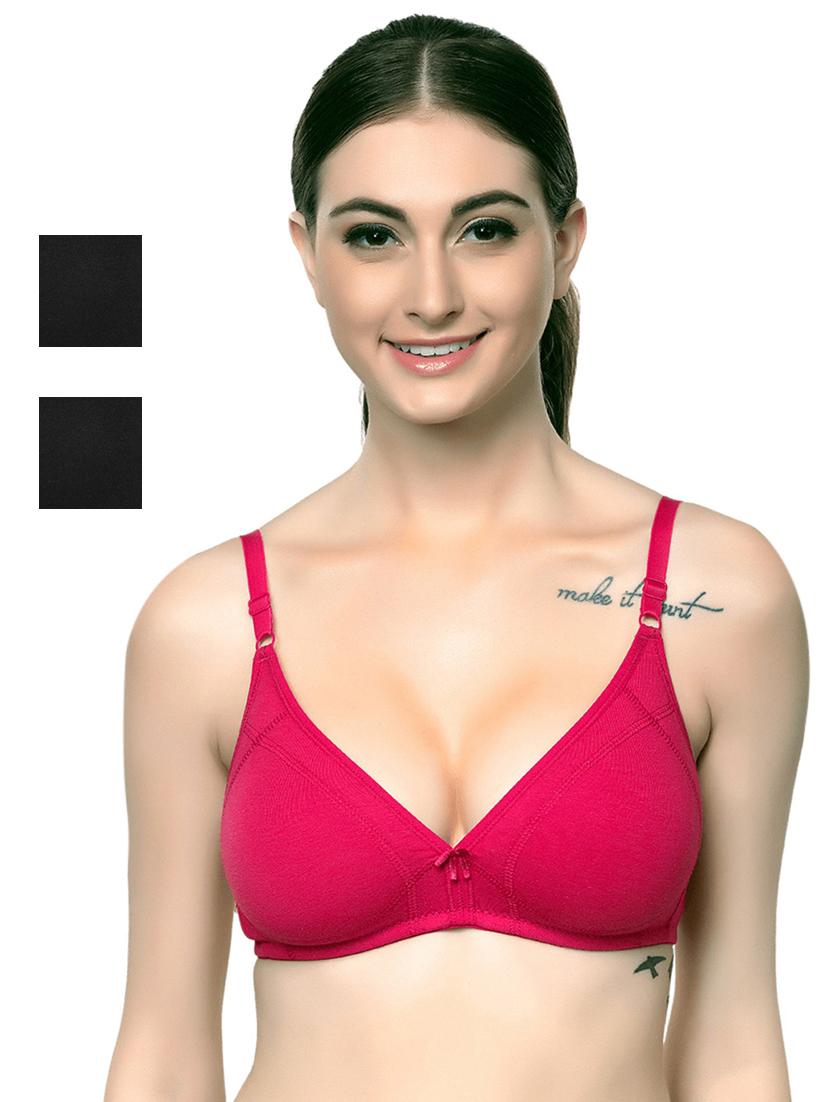 set of 3 solid bra - 17426087 - Zoom Image - 1
