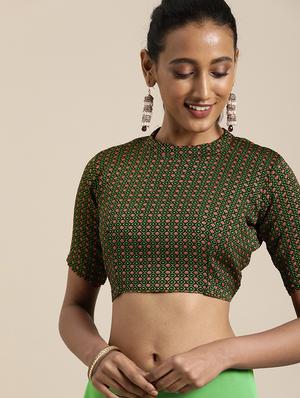 solid ruffle woven saree with blouse - 17426106 - Standard Image - 3