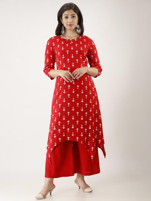 printed kurta skirt set - 17426120 - Standard Image - 1