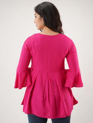 bell sleeves a-line top - 17426126 - Standard Image - 3