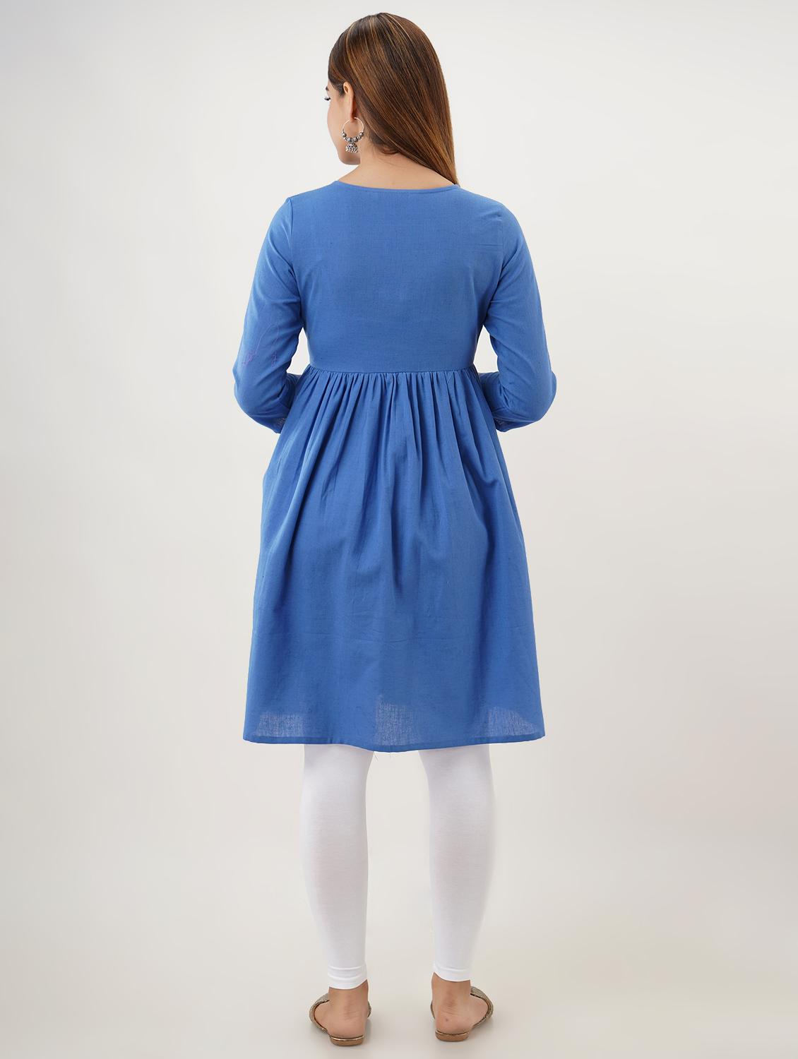 embroidered a-line kurta - 17426132 - Zoom Image - 3