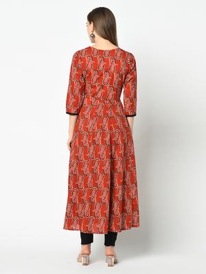 printed anarkali kurta - 17426144 - Standard Image - 3