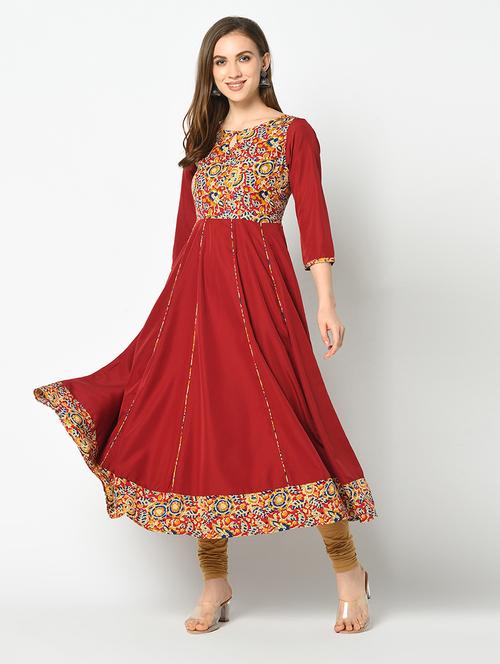 printed anarkali kurta - 17426145 - Standard Image - 1
