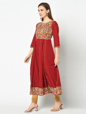 printed anarkali kurta - 17426145 - Standard Image - 2