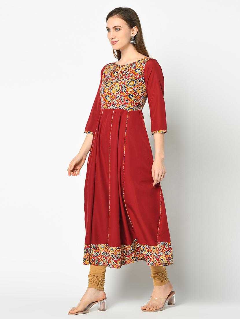 printed anarkali kurta - 17426145 - Zoom Image - 2