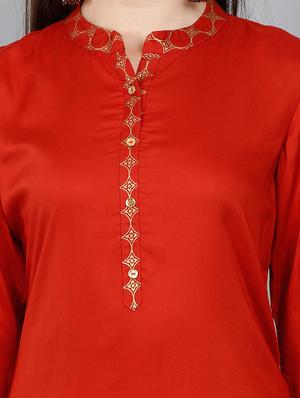 solid kurta palazzo set - 17426479 - Standard Image - 5