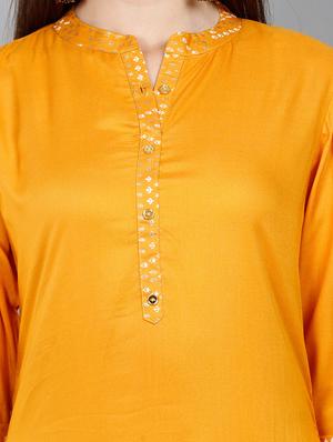 solid kurta palazzo set - 17426501 - Standard Image - 5