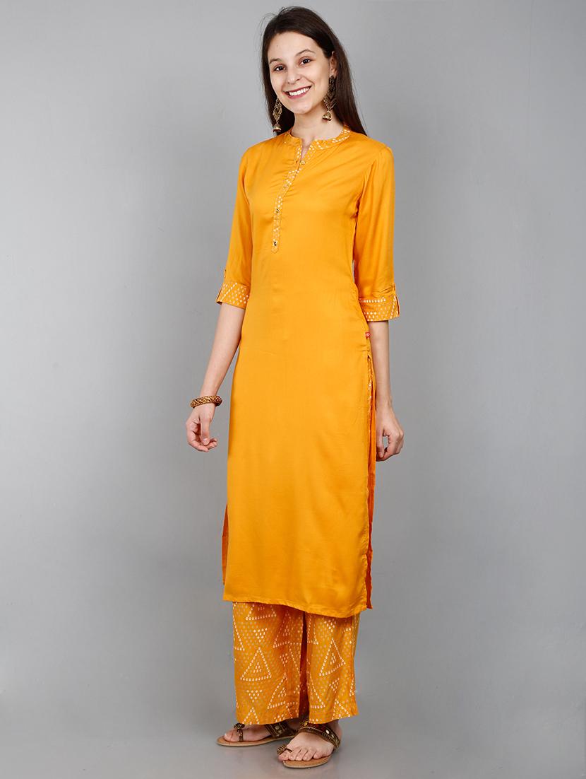 solid kurta palazzo set - 17426501 - Zoom Image - 2