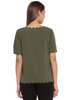 scallop trim pearl embellished top - 17426507 - Standard Image - 3