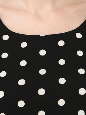 round neck polka dot top - 17426516 - Standard Image - 5