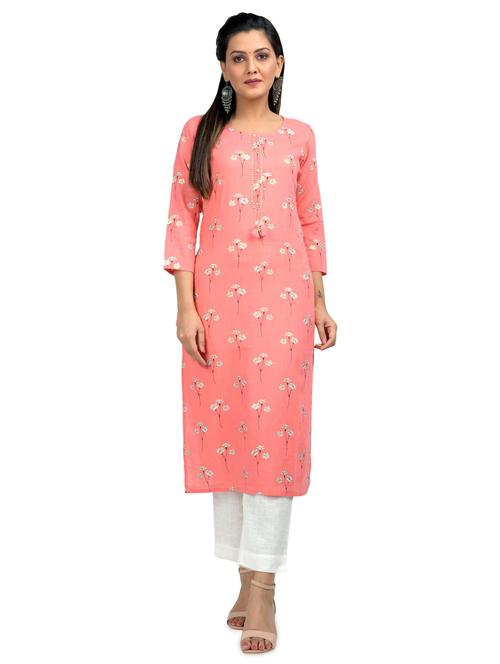 floral straight kurta - 17426551 - Standard Image - 1
