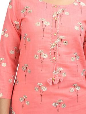 floral straight kurta - 17426551 - Standard Image - 4