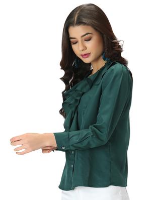 ruffle detail solid top - 17426600 - Standard Image - 2