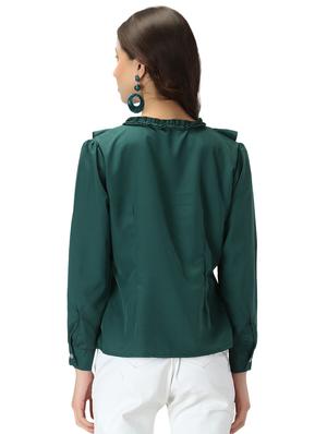 ruffle detail solid top - 17426600 - Standard Image - 3