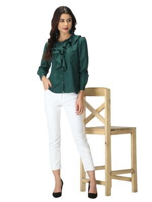 ruffle detail solid top - 17426600 - Standard Image - 4