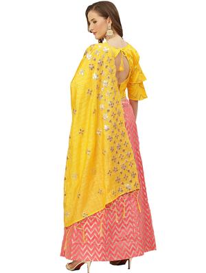 chevron flared lehenga - 17426661 - Standard Image - 2